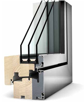 Internorm HF 310 timber/aluminium window profile