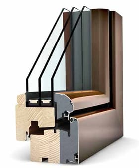 HF 310 Timber/Aluminium window profile.