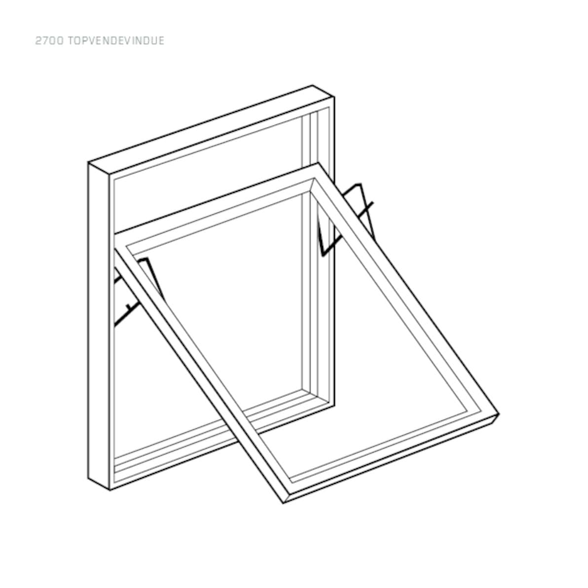 Rationel Top Swing window drawing