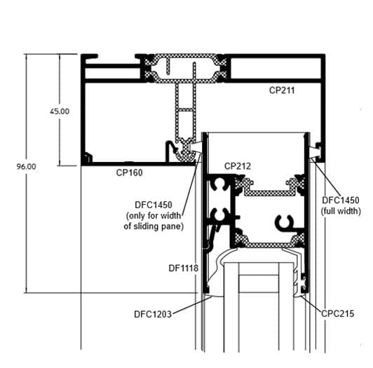 Sliding Head technical drawing