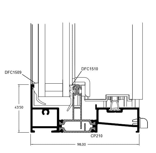 Fixed Cill technical drawing