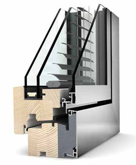 Internorm HV 350 TIMBER/ALU/BLIND - Window Profile