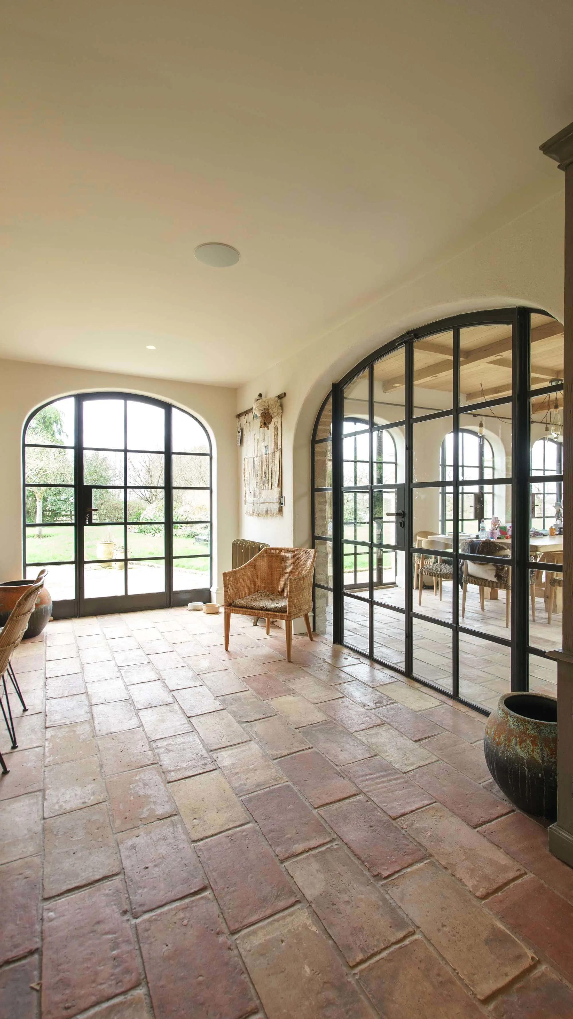 Internal view of the Crittall screens.