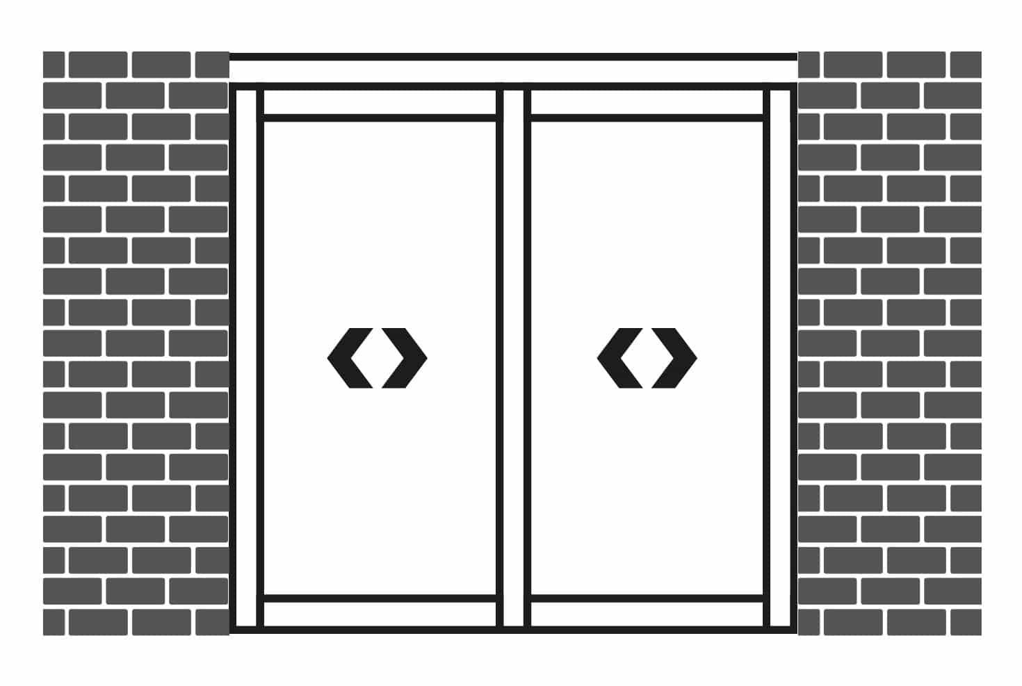 Dual panel pocket door
