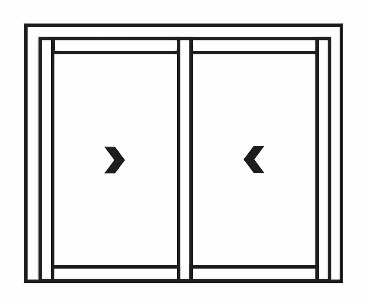 Dual Panel Sliding Door