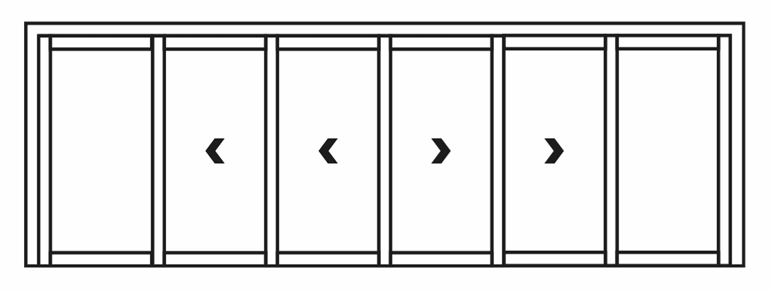 6 Panel Door - Fixed Side Panels