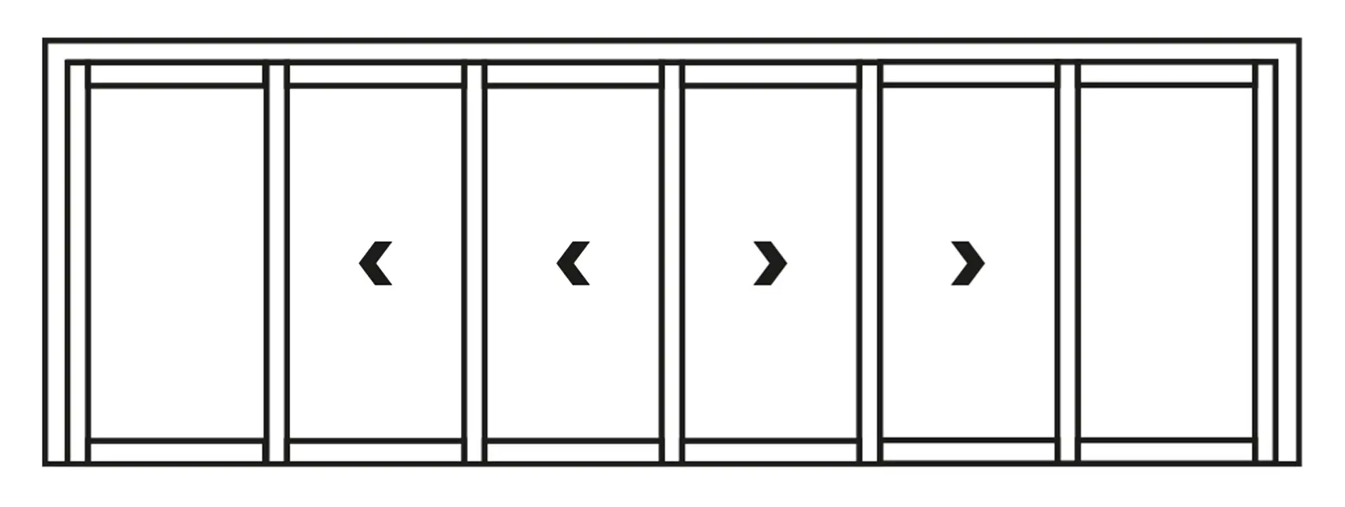 6 Panel Door - Fixed Side Panels