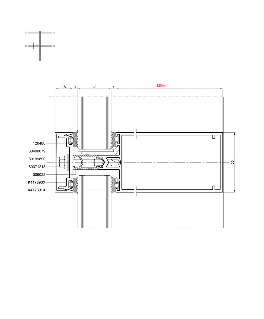 Horizontal Section of Transom