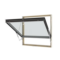 Tophung reversible window with no oversail