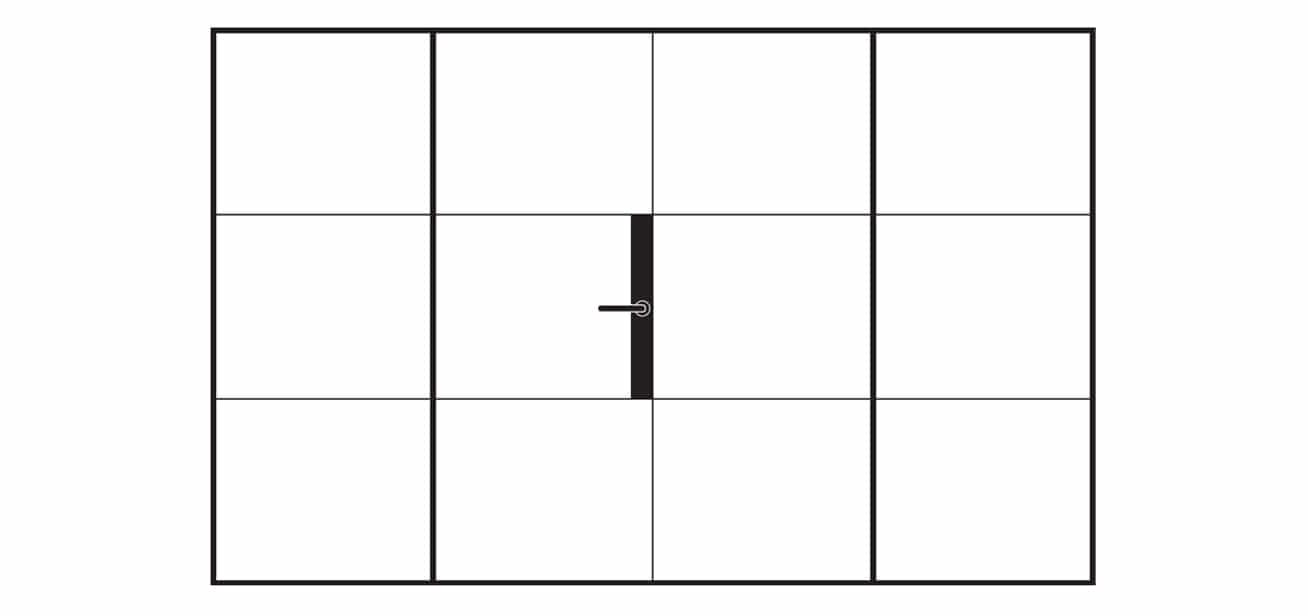 6 Panel Dual Door with Sidelights