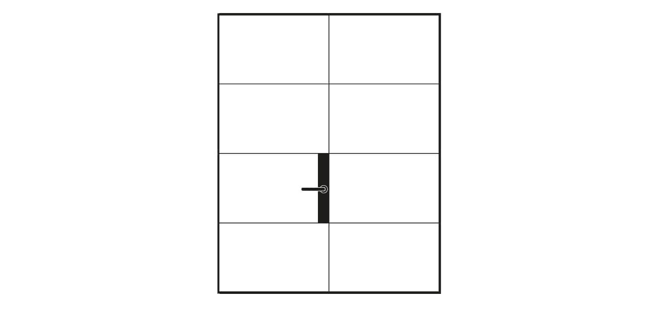 8 Panel Dual Door