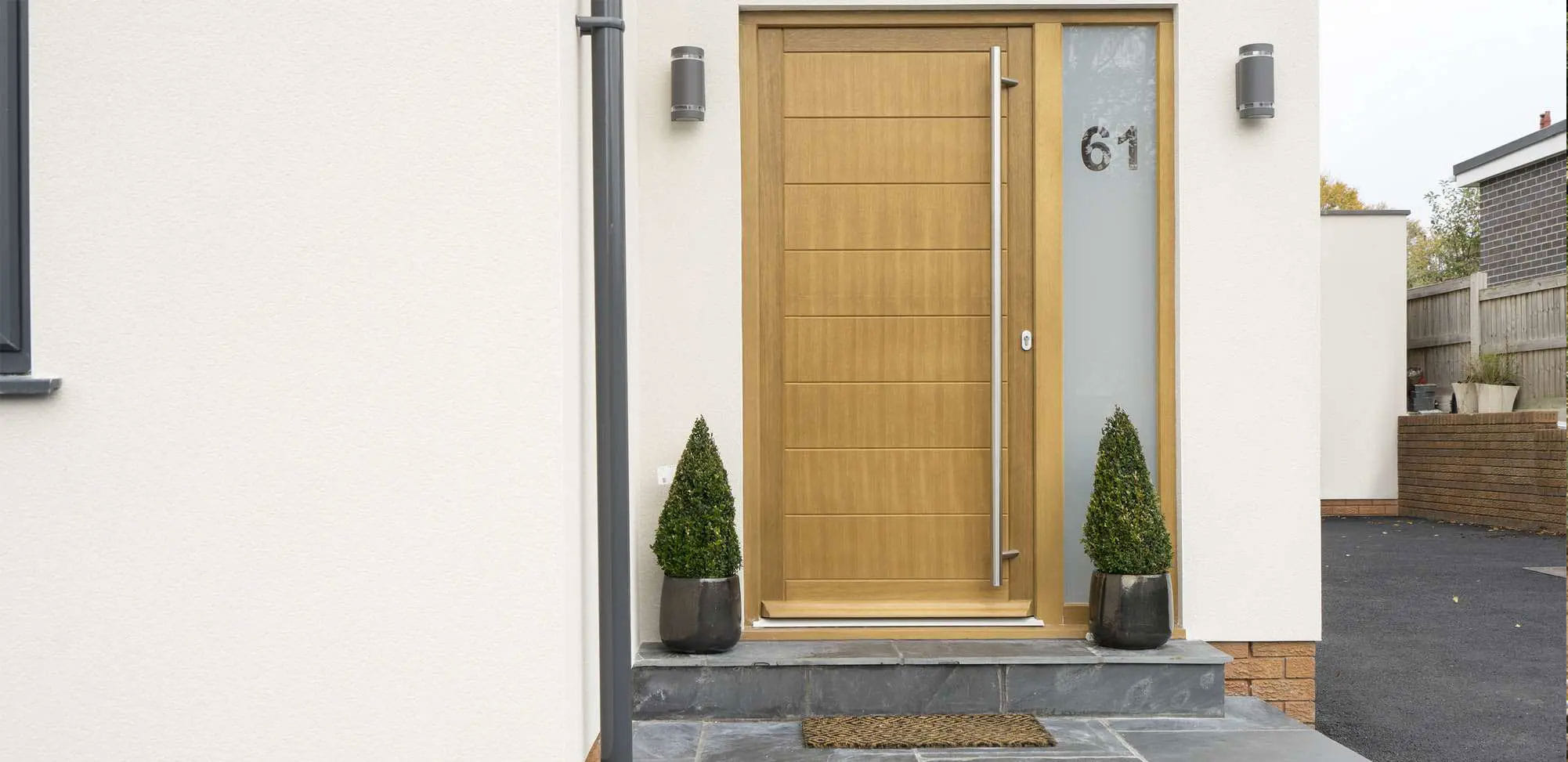 Timber modern entrance door design