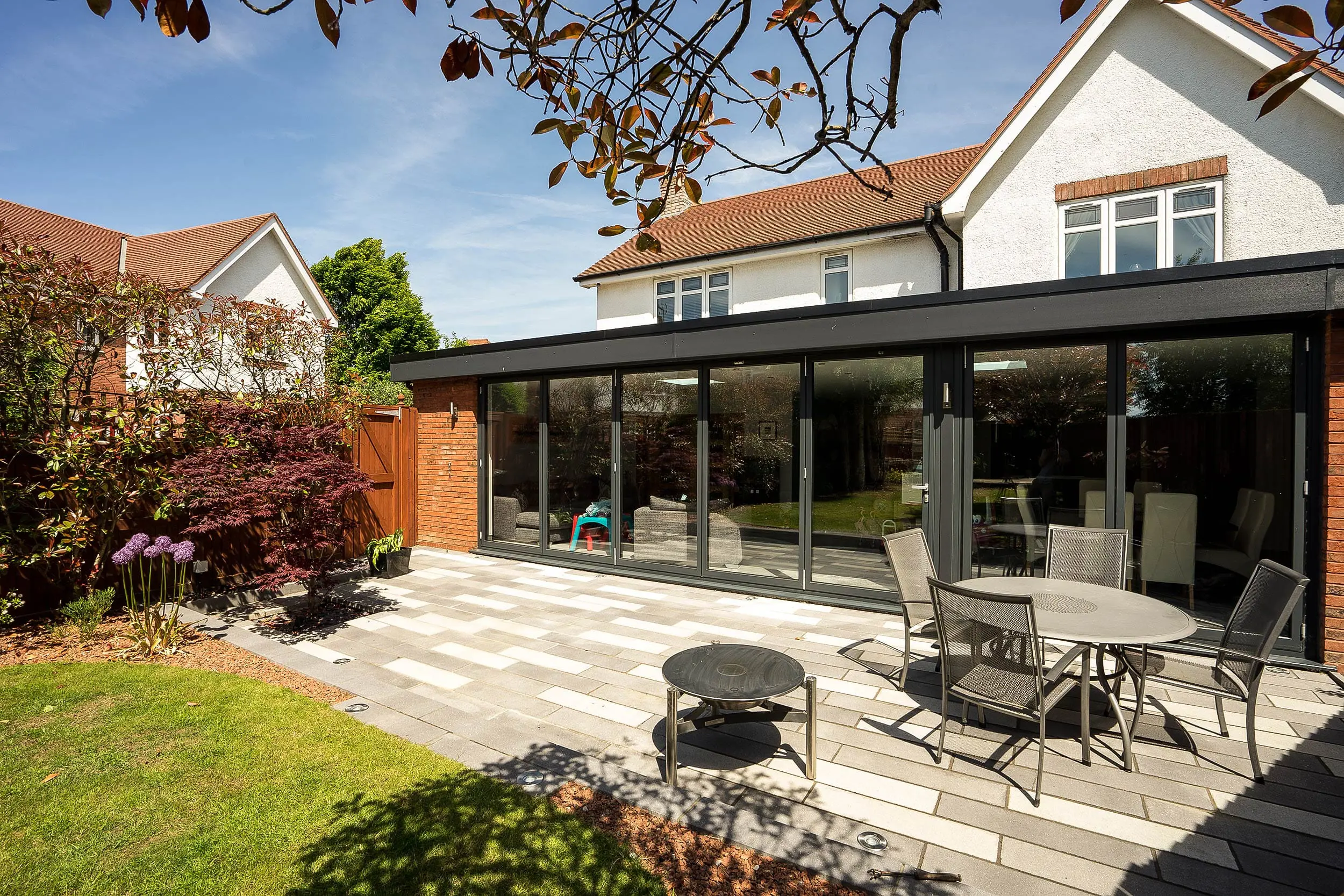 External shot of outdoor living area.