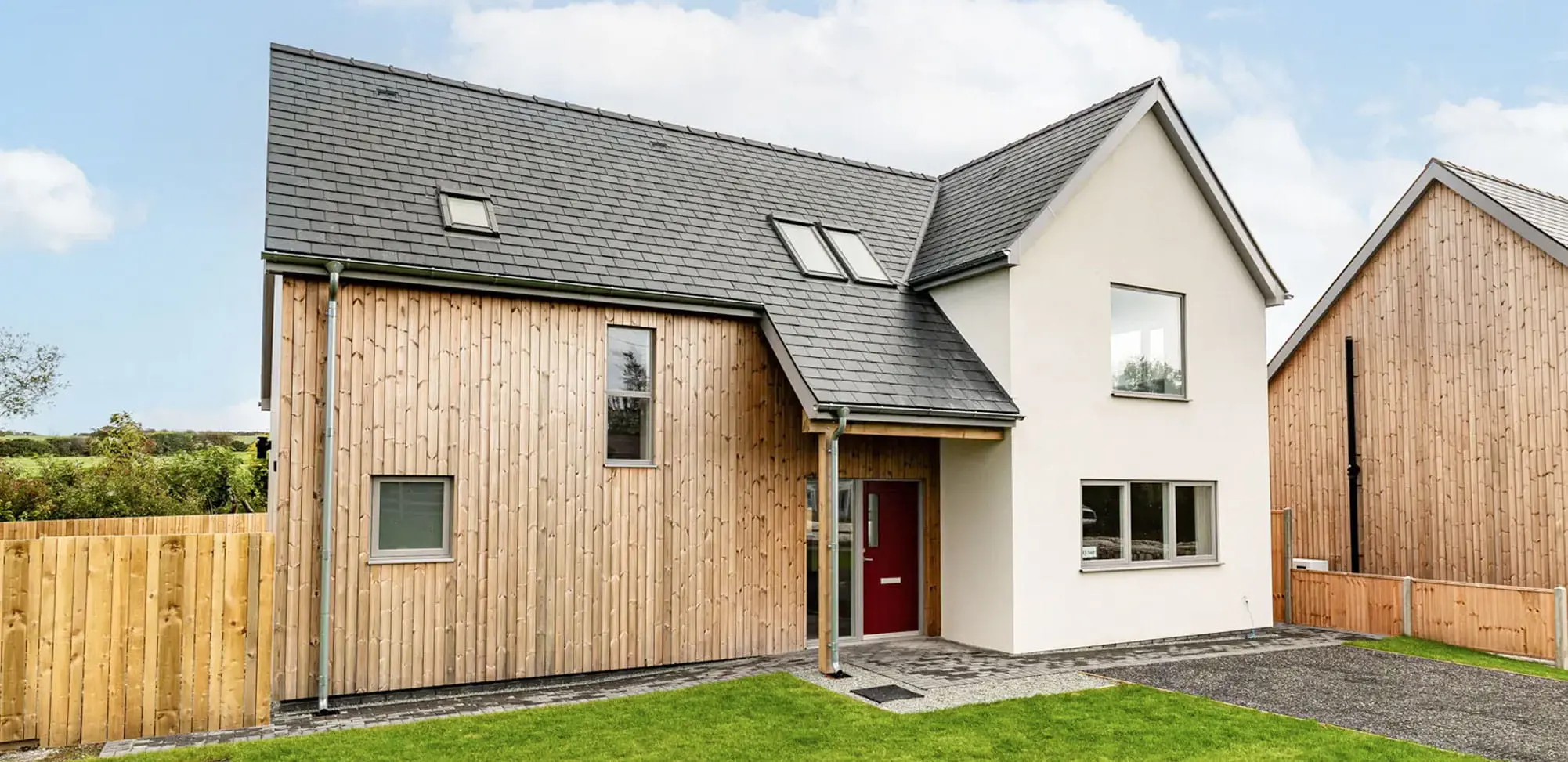 New build development featuring Eco friendly homes.