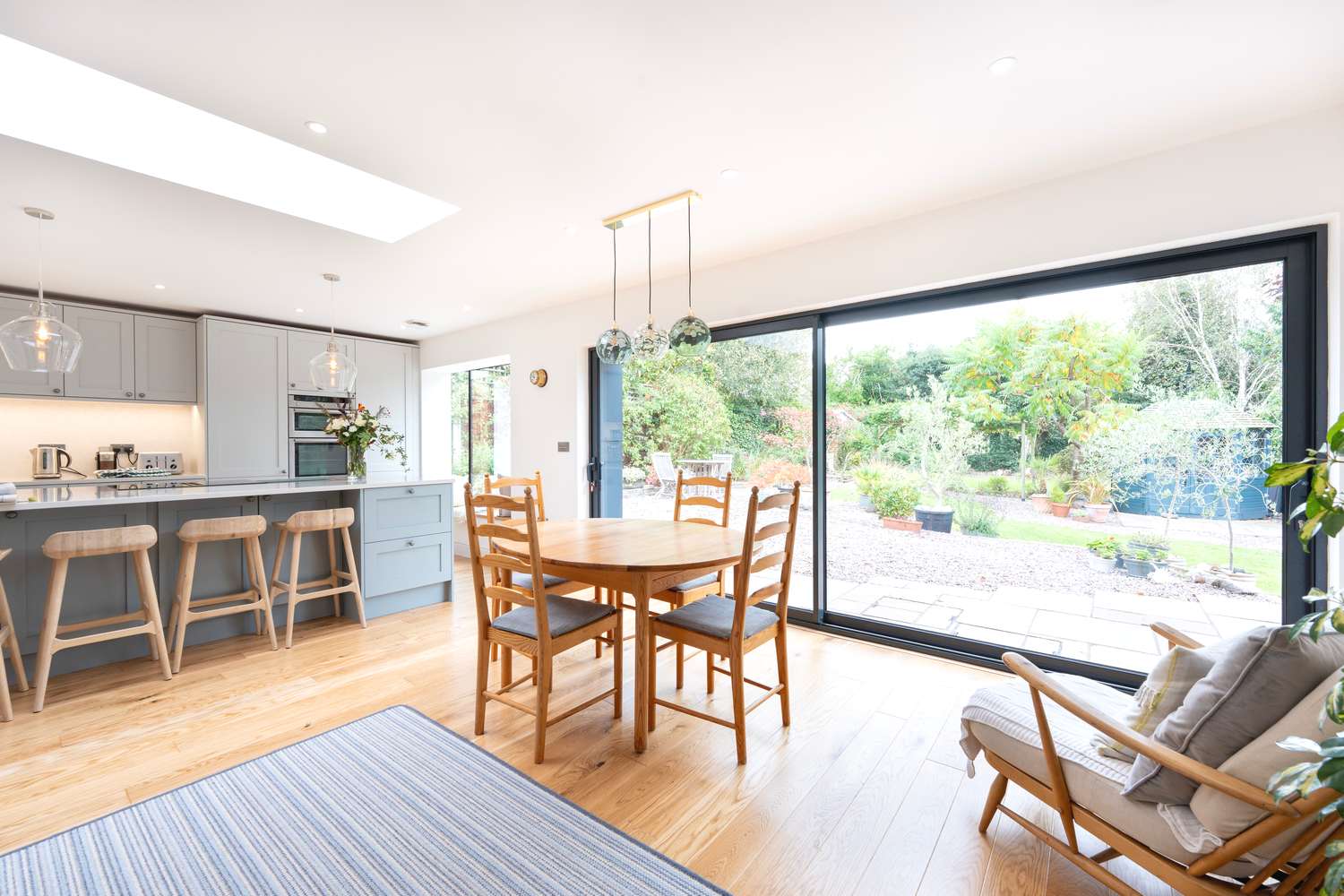 Internal view of our Knight Slide aluminium sliding doors.