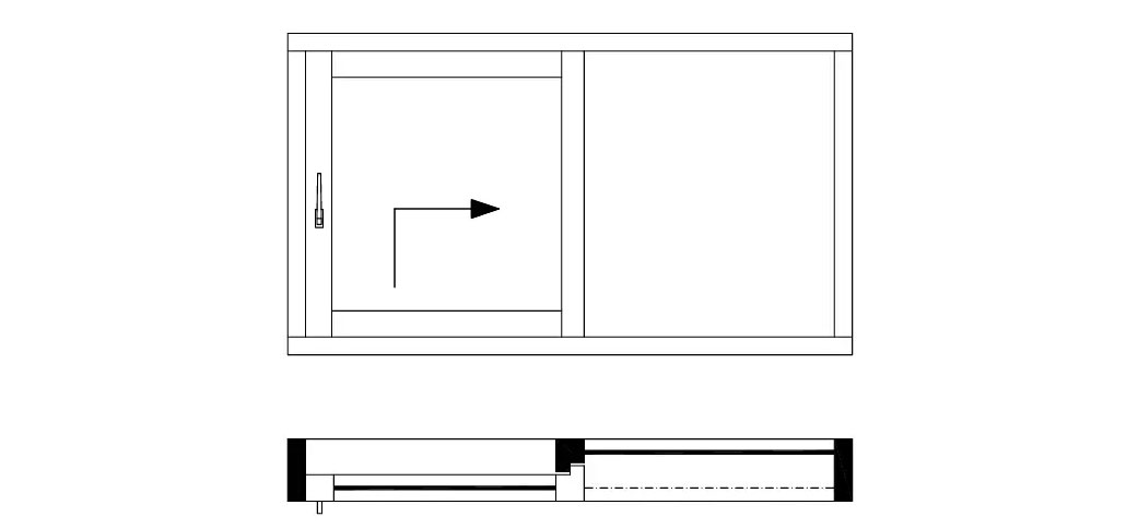 Dual Panel Sliding Door