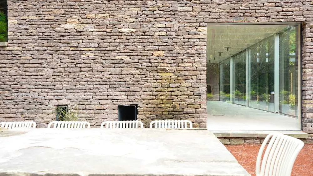 Agate Grey door close up with sand blasted glass.