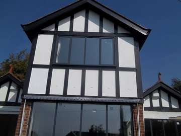 Installtion in lower Heswall wirral. Proving Alumnium windows can be used on an older property. The client has views over the Dee so was looking for a Marine Finish Aluminium finich.