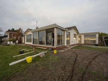 Rear view of the property whilst our team puts the finishing touches on the sliding door install.