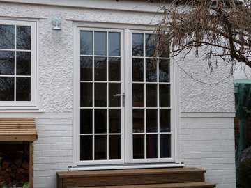 French doors, double glazed, astragal bar installed in Chester