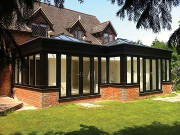 Stanton Architecture and design - Formby Liverpool. Installtion of Evolution storm 2 Flush Casement Black Ash Timber look a like PvcU windows and doors. ATS Roof Lantern Double glazed with Celcius one Clear 