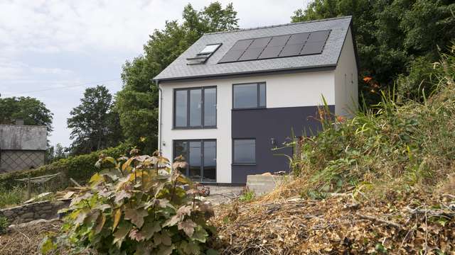 New build eco home, fitted with Rationel windows and Centor bifold doors with triple glazing for added energy efficiency.