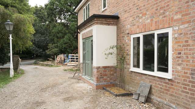 Alternative angle of the front of this home.