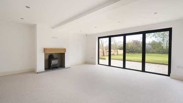 Internal view of the bifolding doors.