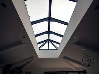 Internal shot of the aluminuium roof lantern.