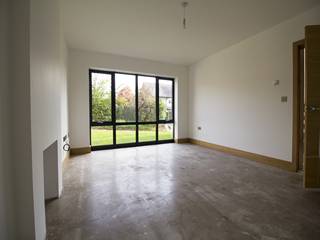 Floor to ceiling aluminium window in the lounge area.