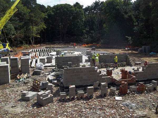 Footings to start the development.