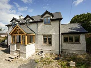 Alternative angle of new build Residence 9 installation in oak.