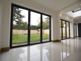 Triple aluminium bifold door installation, Wirral.