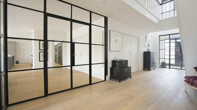 A view through to the kitchen from the Crittall doors.