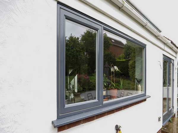 Close up of kitchen window.