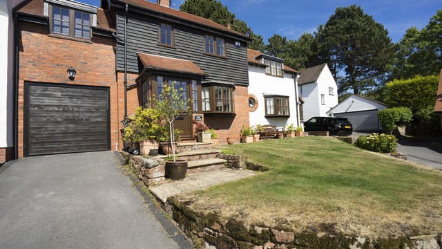 Another angle of this beautiful property with alu clad windows designed to blend in with the original style of this characterful home.